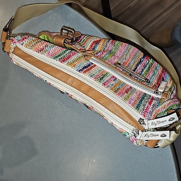 Lily Bloom Gigi Crossbody Seaside Medium Straw Wicker Bag - Picture 6 of 7